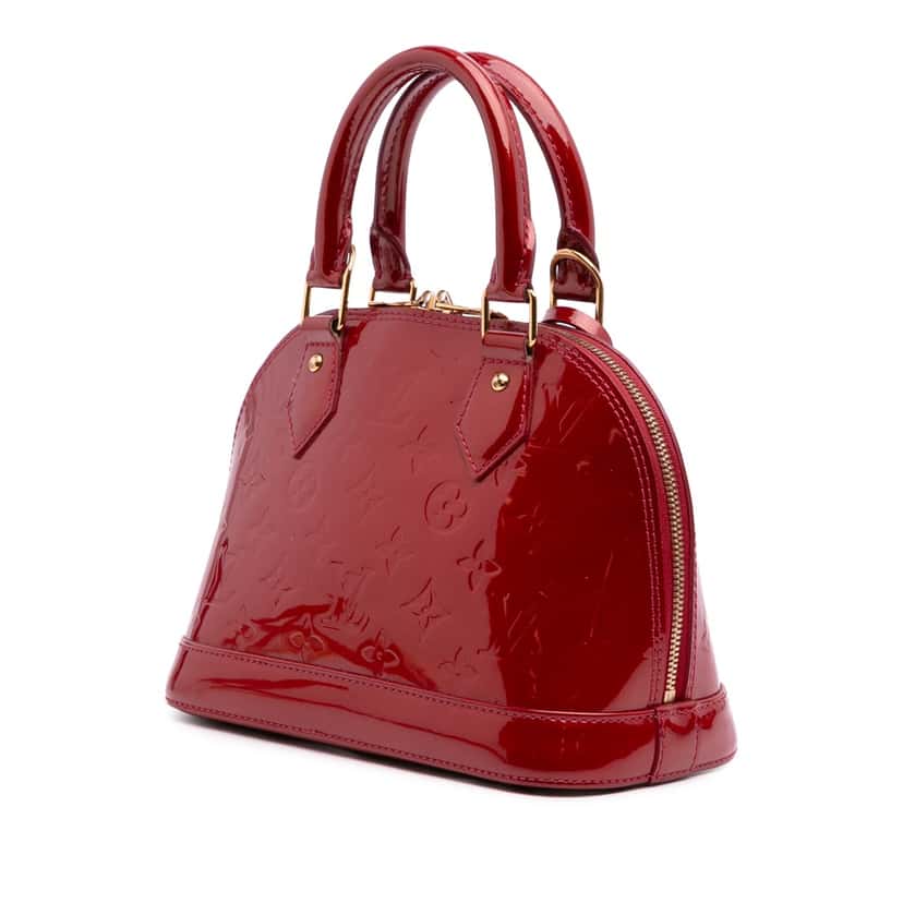 Louis Vuitton Monogram Vernis Alma BB Red Leather Good condition - Back View