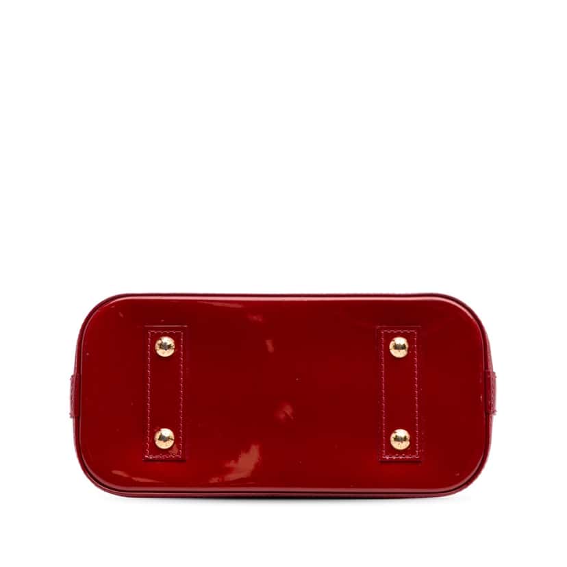 Louis Vuitton Monogram Vernis Alma BB Red Leather Good condition - Inside View