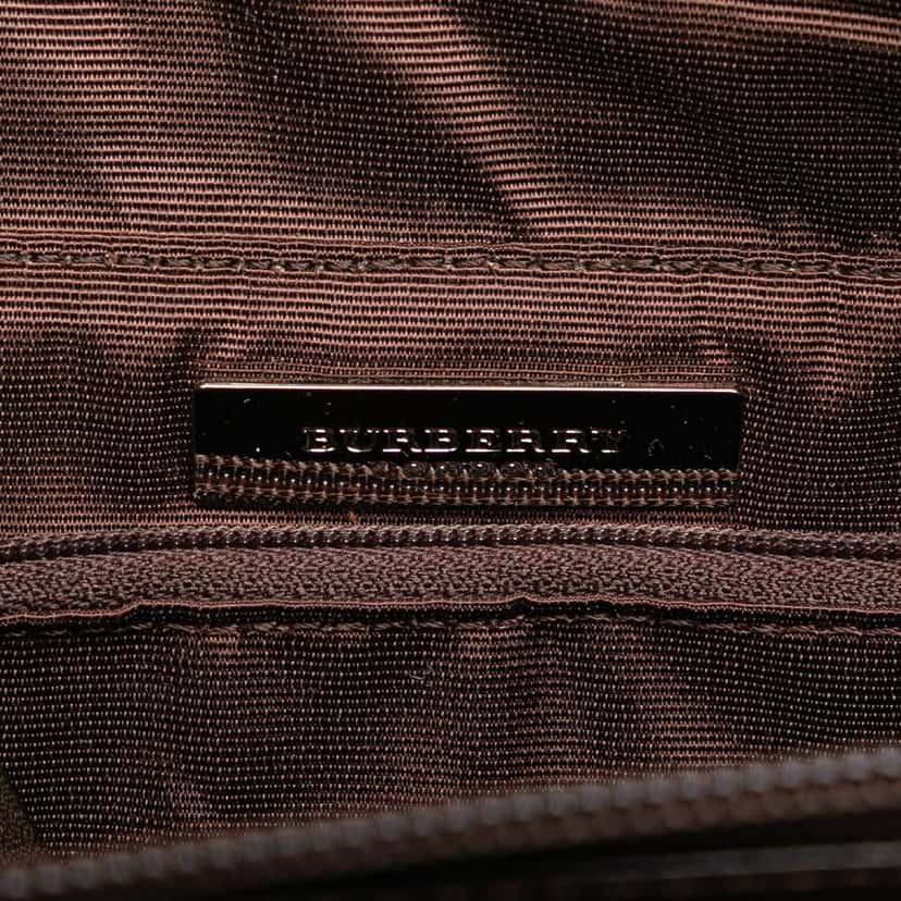 Burberry Leather and Suede Handbag Brown Leather Good condition - Box View