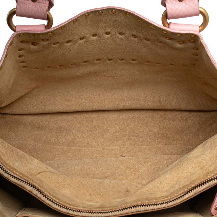 Celine Studded Leather Boogie Handbag Pink Leather Good condition - Model View