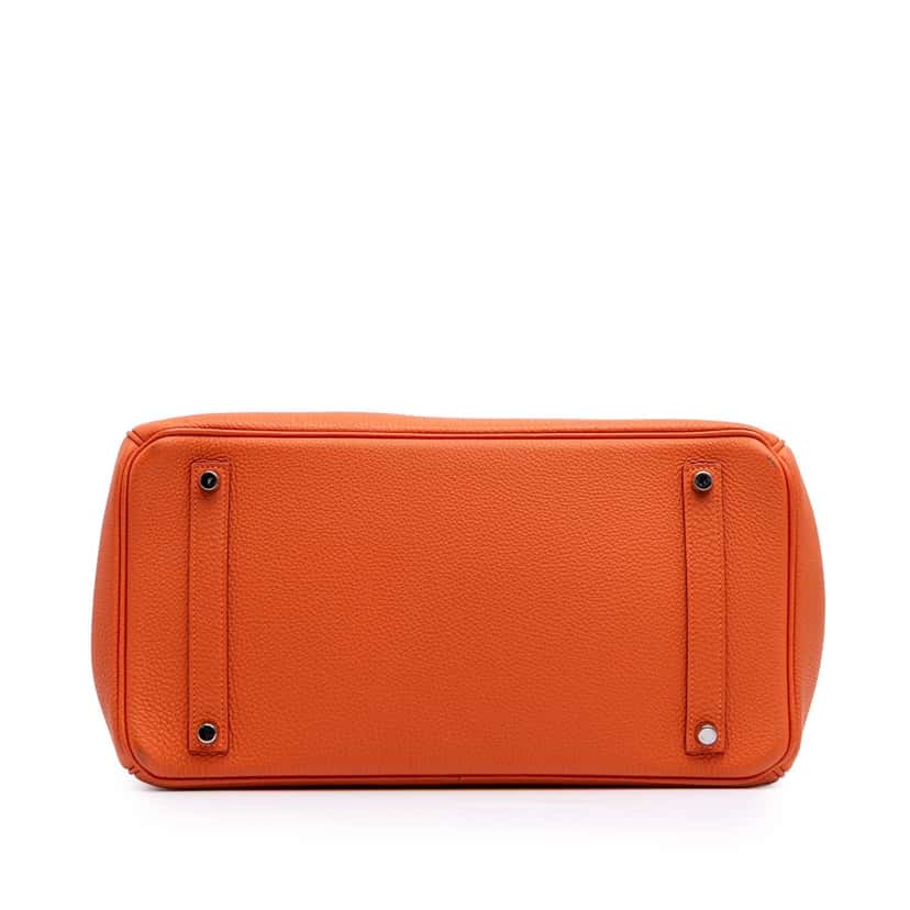 Hermès Togo Birkin Retourne 35 Orange Leather Good condition - Inside View