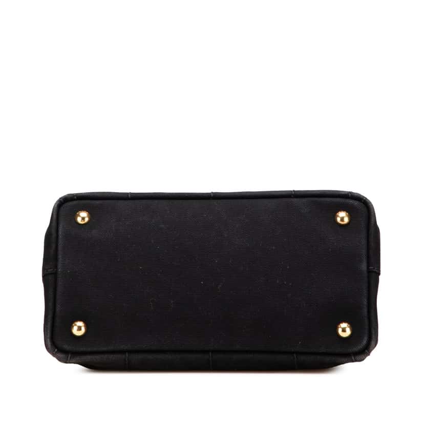 Prada Small Canvas Canapa Logo Satchel Black Good condition - Inside View
