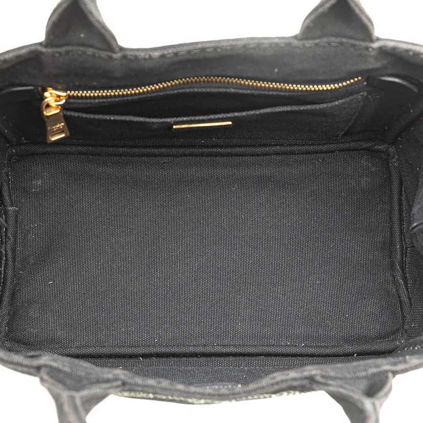 Prada Small Canvas Canapa Logo Satchel Black Good condition - Model View