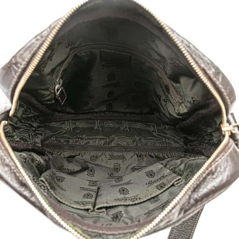 Gucci Guccissima Crossbody Brown Leather Good condition - Model View