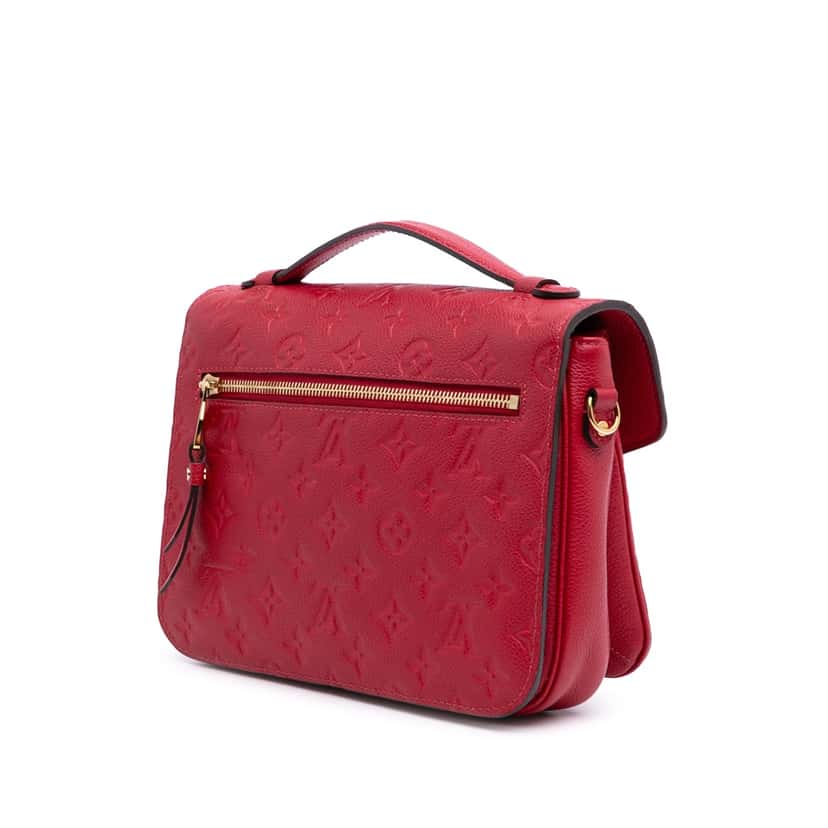 Louis Vuitton Monogram Empreinte Pochette Metis Red Leather Good condition - Back View
