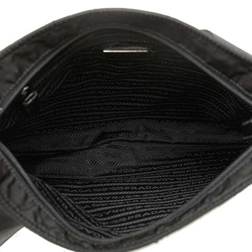 Prada Tessuto Zip Top Crossbody Black Good condition - Model View
