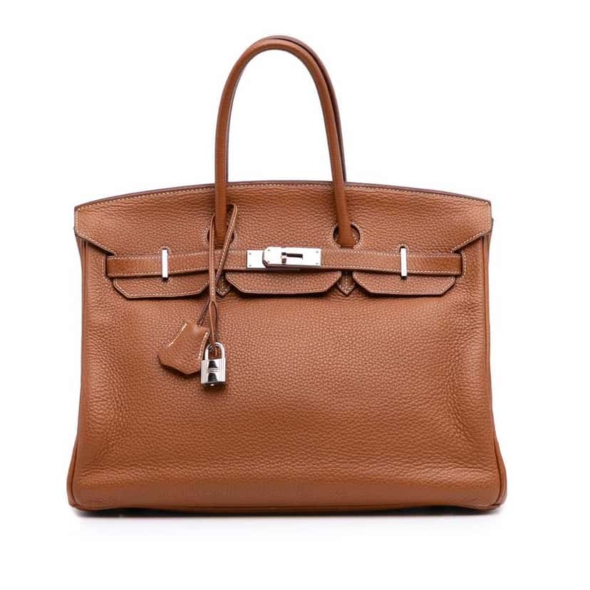 Hermès Togo Birkin Retourne 35 Brown Leather Good condition - Front View