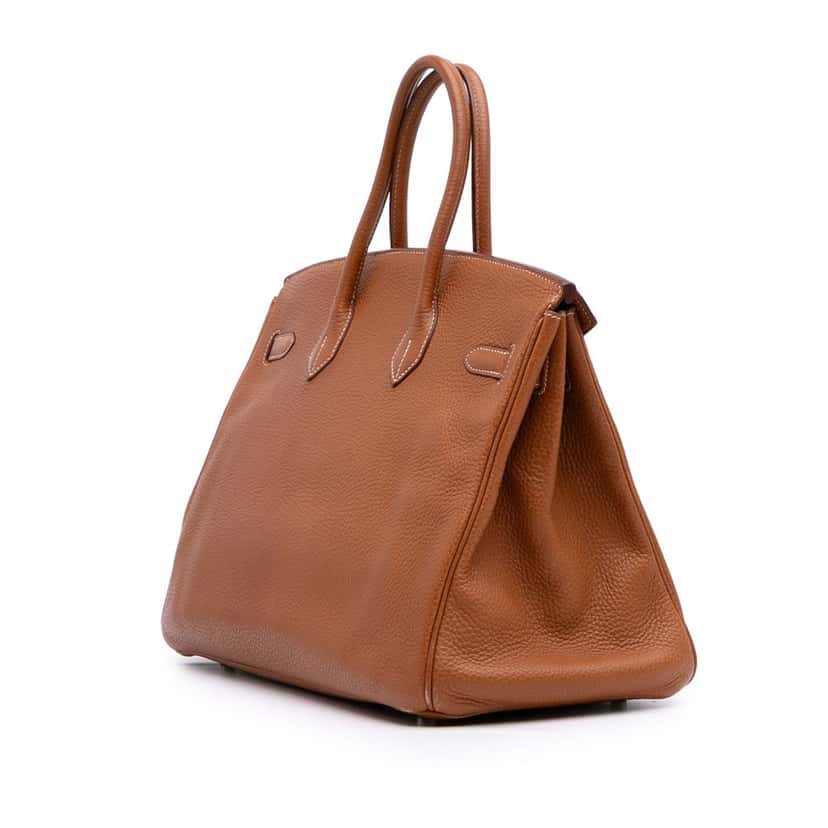 Hermès Togo Birkin Retourne 35 Brown Leather Good condition - Back View