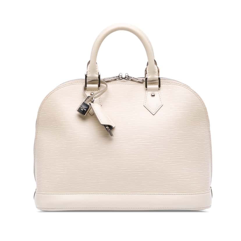 Louis Vuitton Epi Alma PM White Leather Good condition - Front View