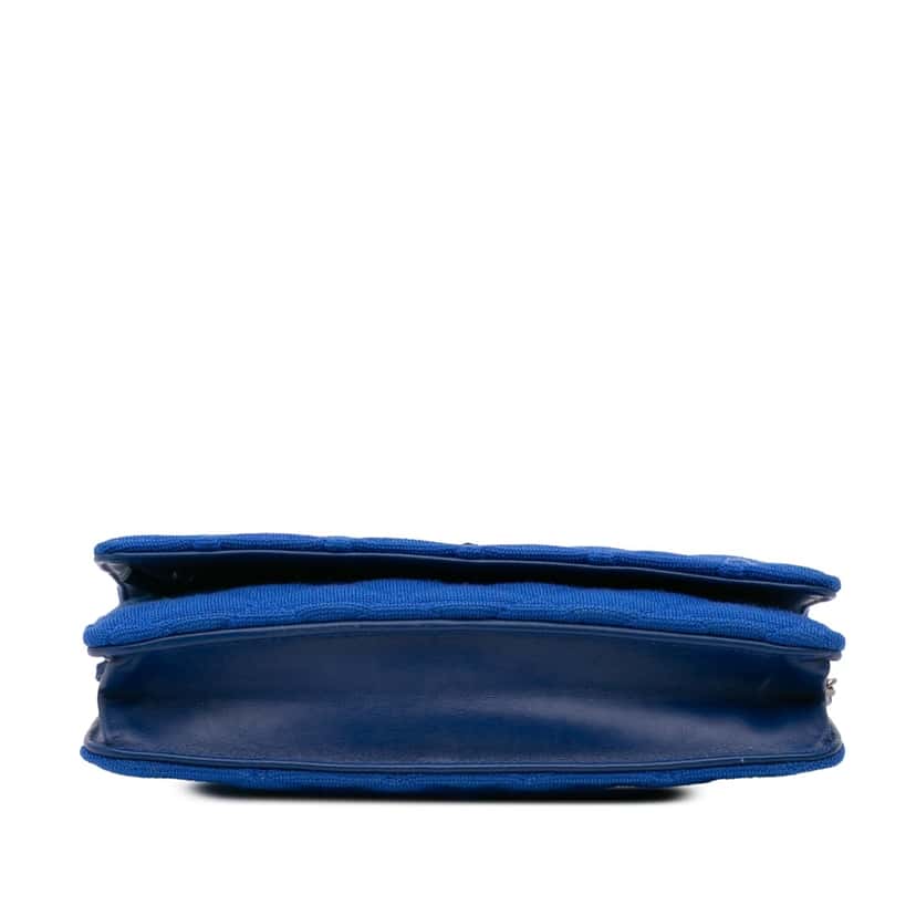 Chanel Reissue 2.55 Quilted Jersey Wallet On Chain Blue Good condition - Inside View