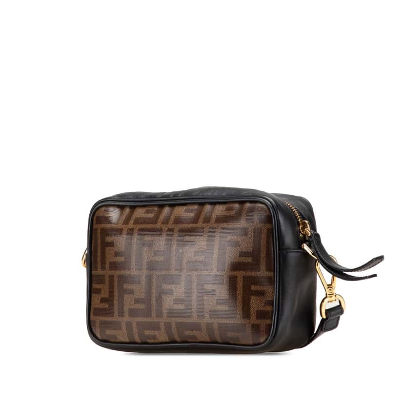 Fendi Zucca Coated Canvas Camera Crossbody Brown Good condition - Back View
