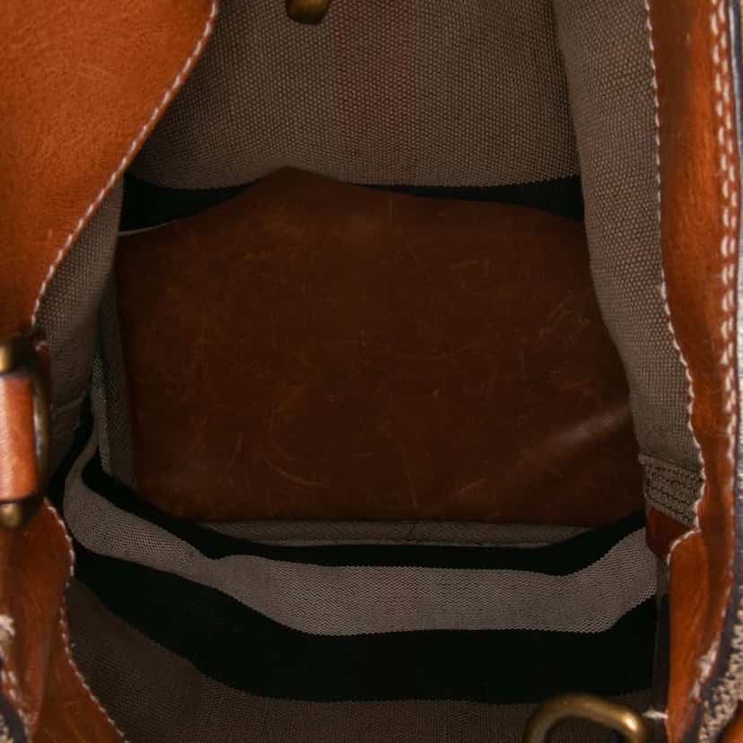 Burberry Medium Mega Check Canvas Ashby Bucket Bag Brown Good condition - Box View