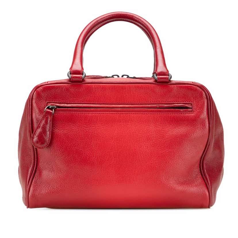 Bottega Veneta Small Madras Sfumato Brera Handbag Red Leather Good condition - Front View
