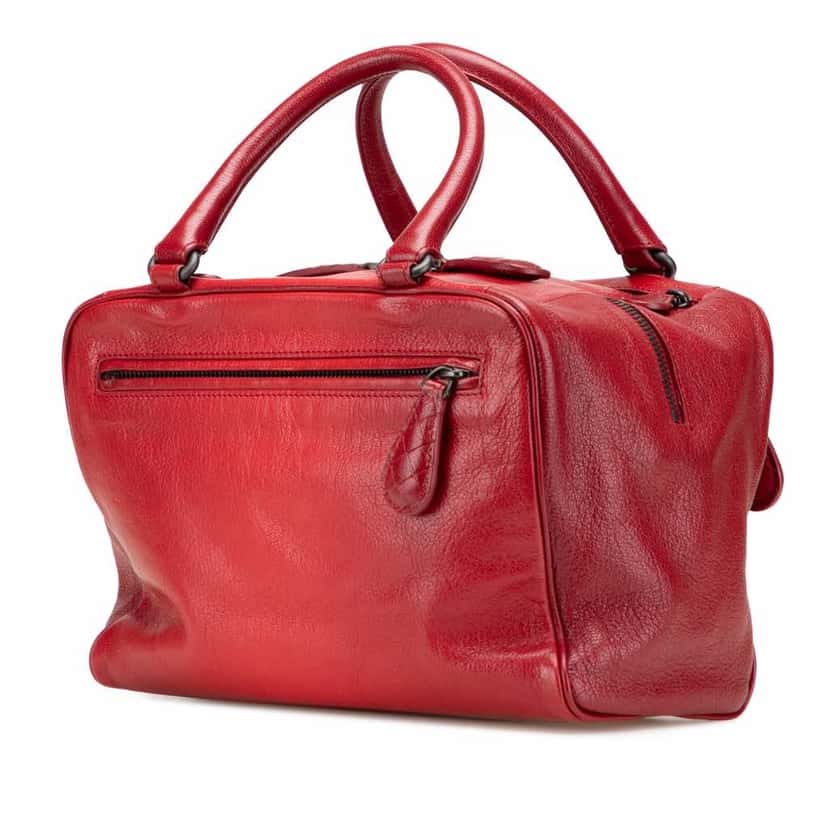 Bottega Veneta Small Madras Sfumato Brera Handbag Red Leather Good condition - Back View