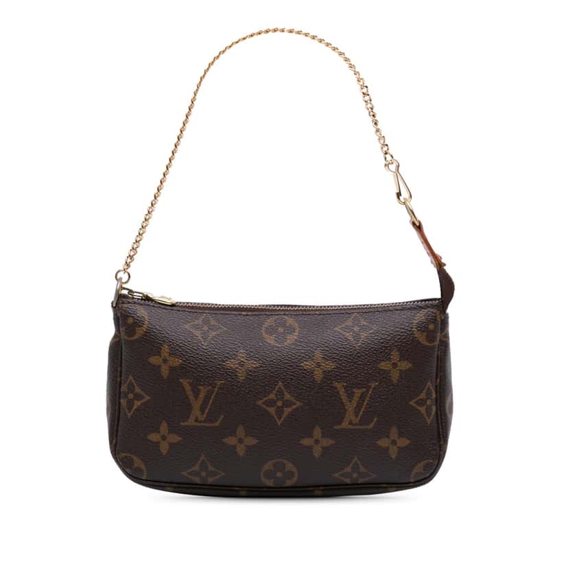 Louis Vuitton Monogram Mini Pochette Accessoires Brown Canvas Good condition - Front View