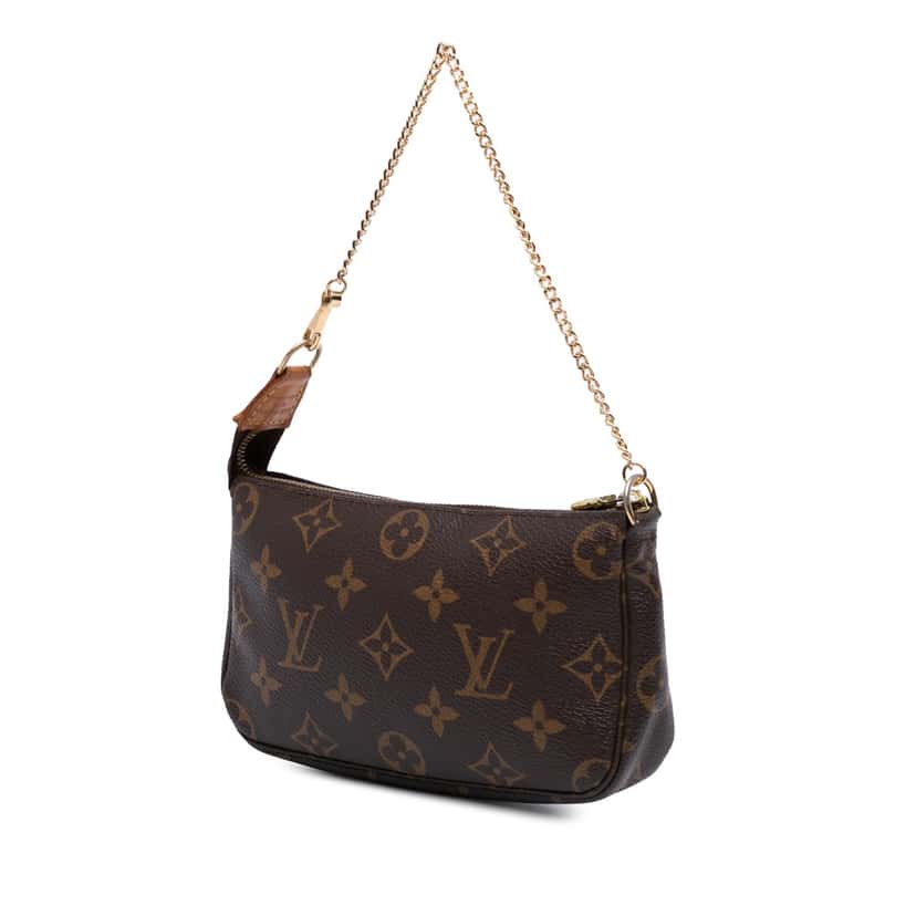 Louis Vuitton Monogram Mini Pochette Accessoires Brown Canvas Good condition - Back View
