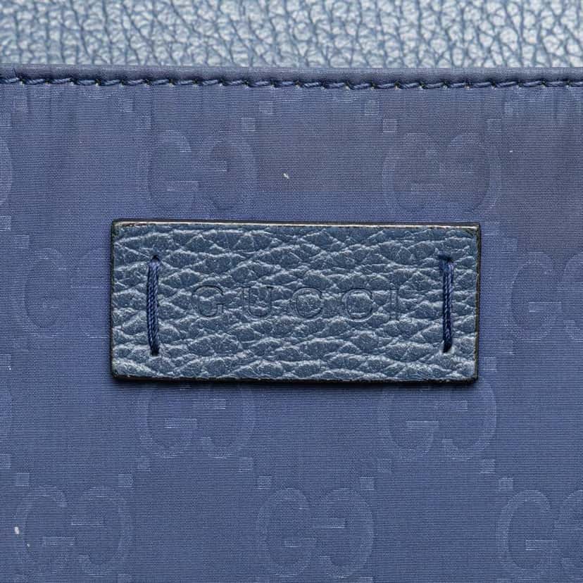 Gucci GG Nylon Flat Messenger Bag Blue Good condition - Box View
