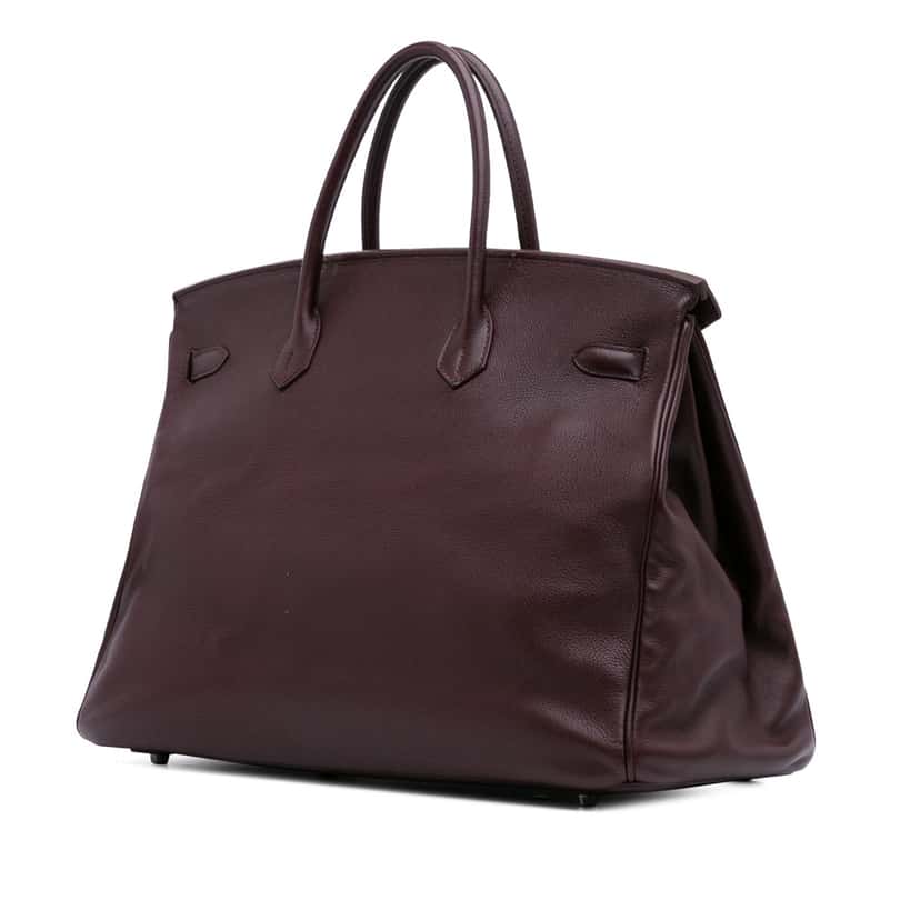 Hermès Togo Birkin Retourne 40 Brown Leather Fair condition - Back View