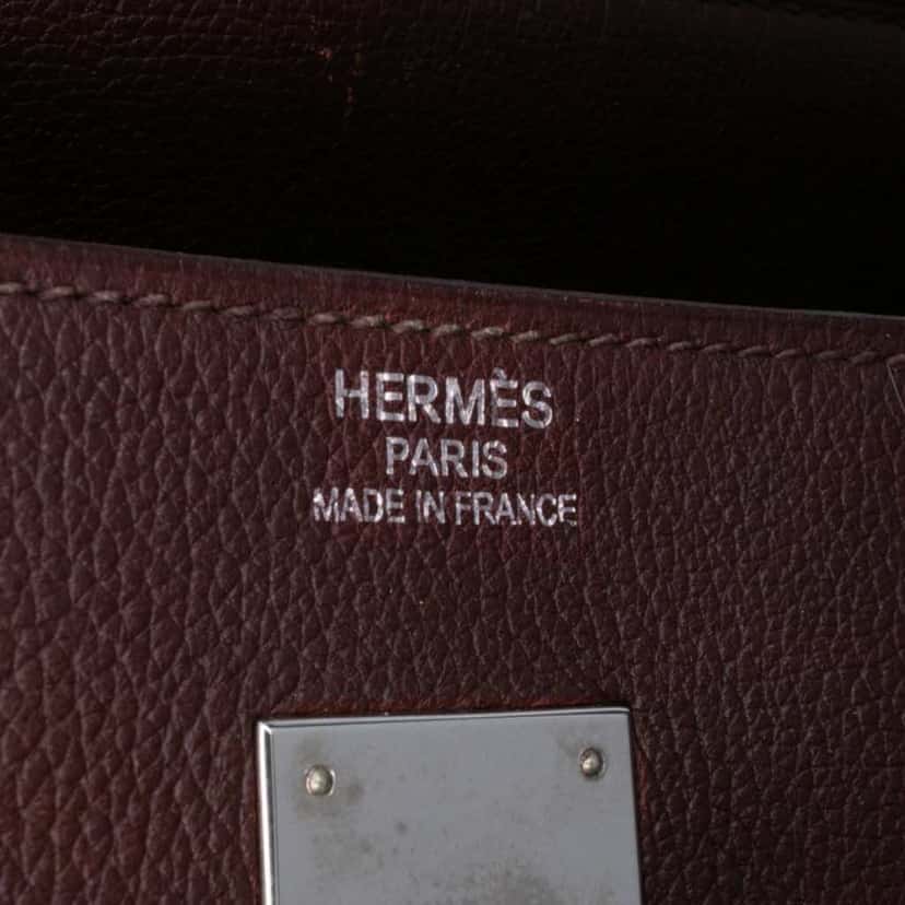 Hermès Togo Birkin Retourne 40 Brown Leather Fair condition - Box View