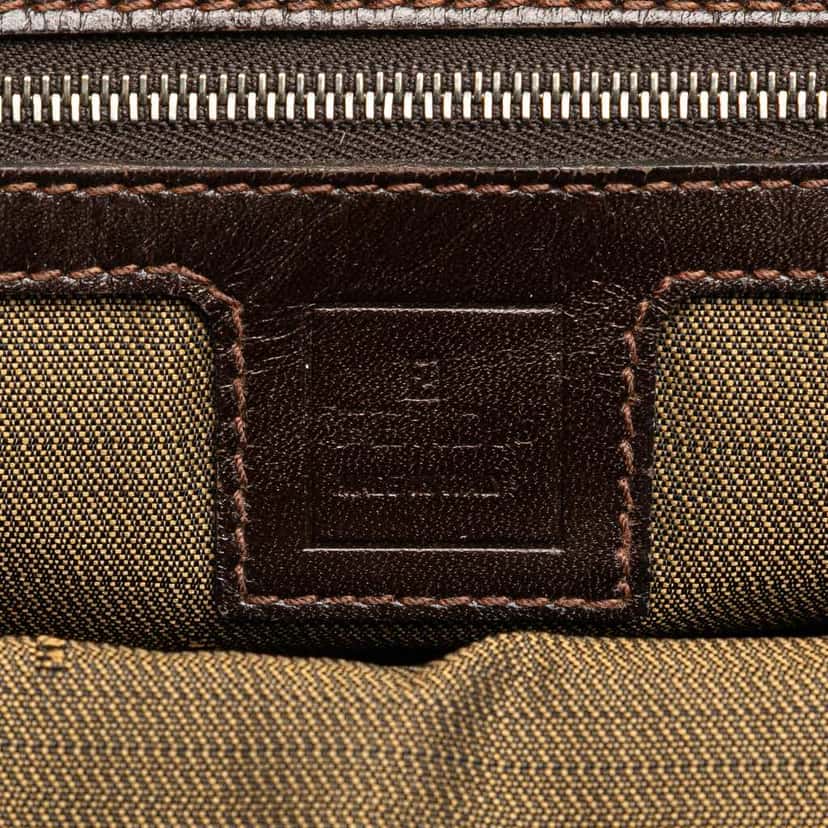 Fendi Small Zucca Canvas Twins Tote Brown Good condition - Box View