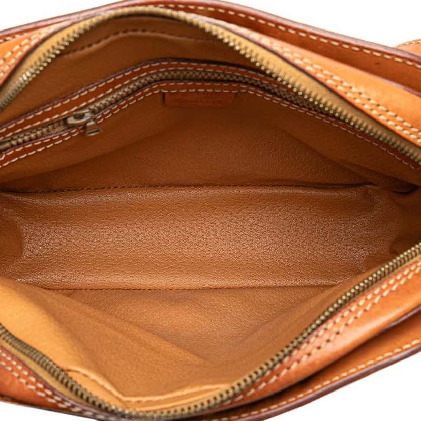 Celine Macadam Coated Canvas Crossbody Brown Fair condition - Model View