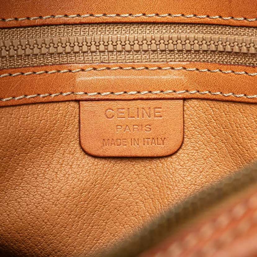 Celine Macadam Coated Canvas Crossbody Brown Fair condition - Box View