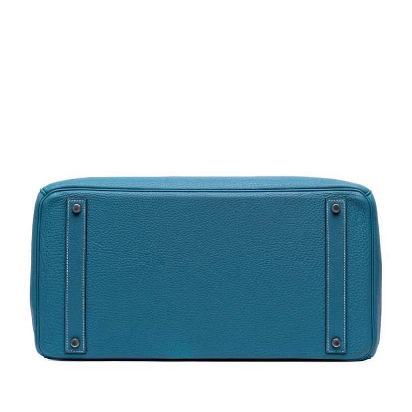 Hermès Togo Birkin Retourne 40 Blue Leather Good condition - Inside View