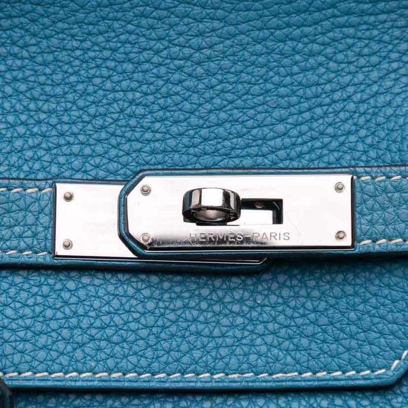 Hermès Togo Birkin Retourne 40 Blue Leather Good condition - Box View