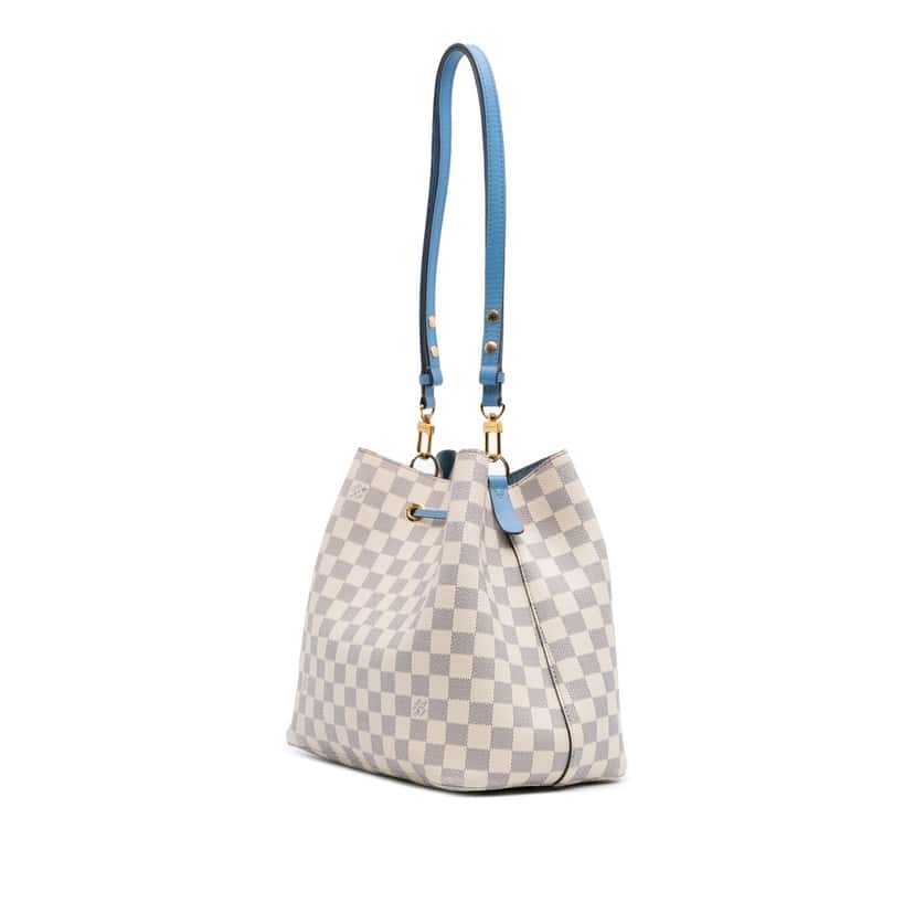 Louis Vuitton Damier Azur Neonoe MM White Canvas Good condition - Back View