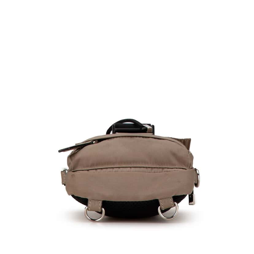 Fendi Mini Fendiness Nylon Convertible Backpack Brown Good condition - Inside View