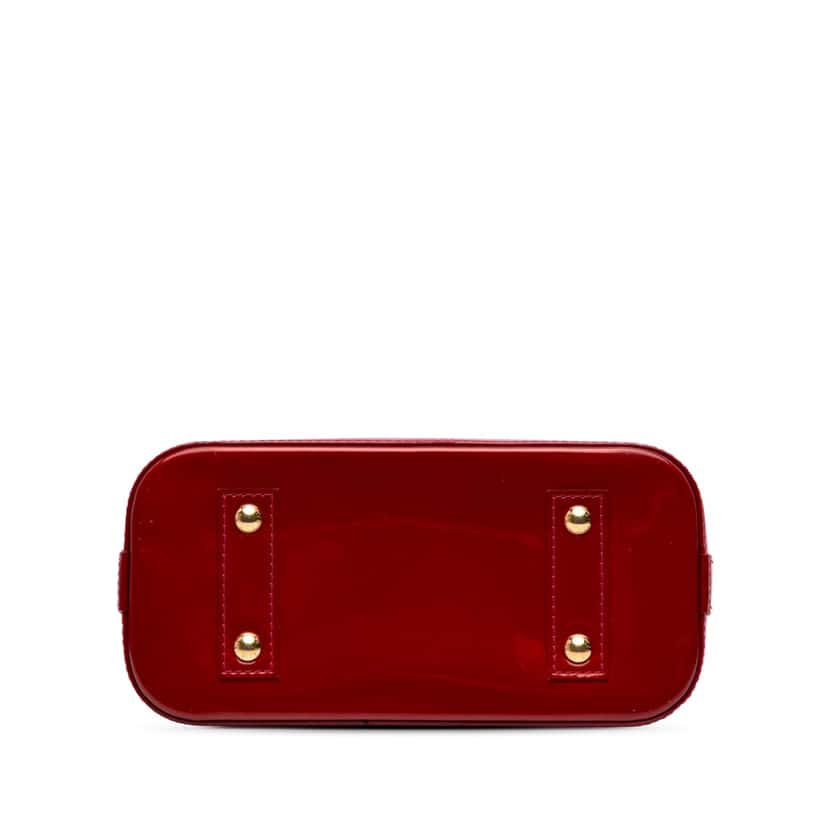 Louis Vuitton Monogram Vernis Alma BB Red Leather Good condition - Inside View