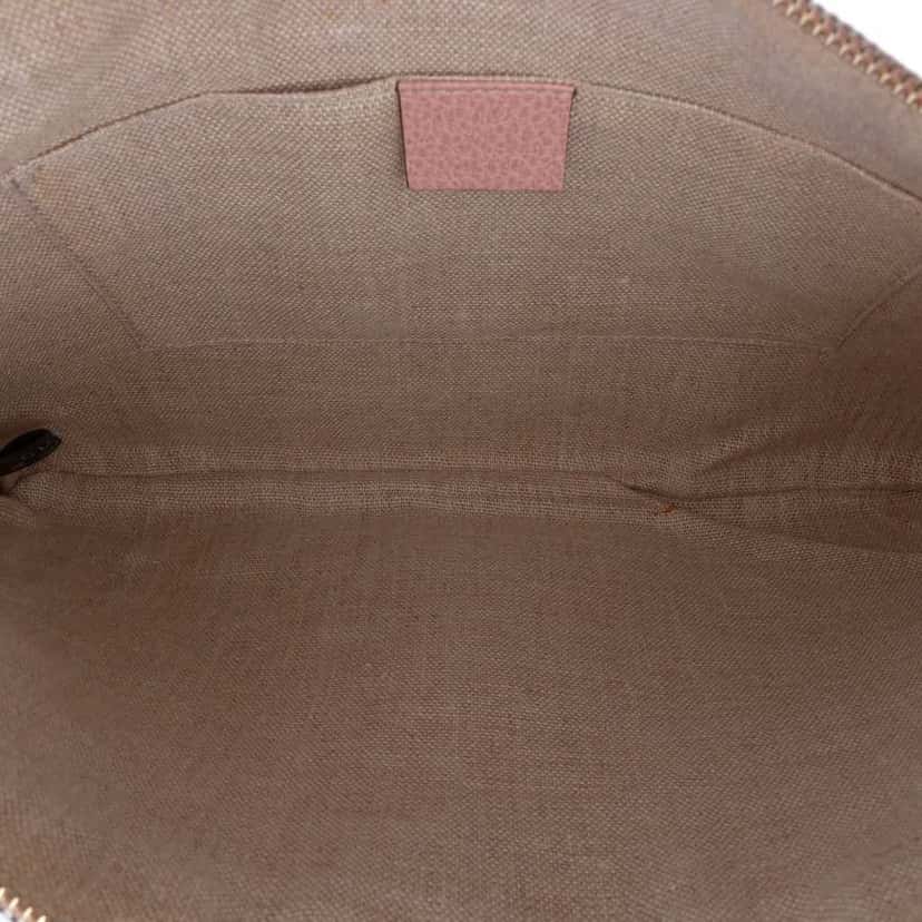 Gucci Calfskin Bamboo Tassel Clutch Pink Leather Good condition - Model View