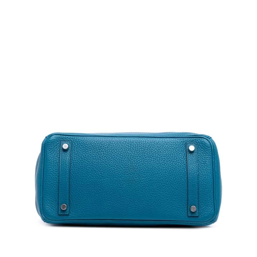 Hermès Togo Birkin Retourne 30 Blue Leather Good condition - Inside View