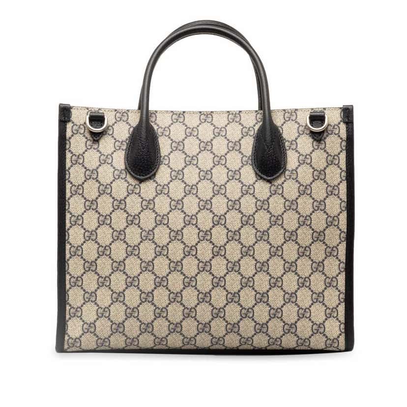 Gucci Small GG Supreme Interlocking G Tote Brown Good condition - Inside View