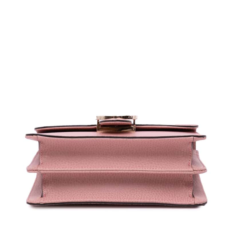 Gucci Small Dollar Calfskin Interlocking G Crossbody Pink Leather Good condition - Inside View