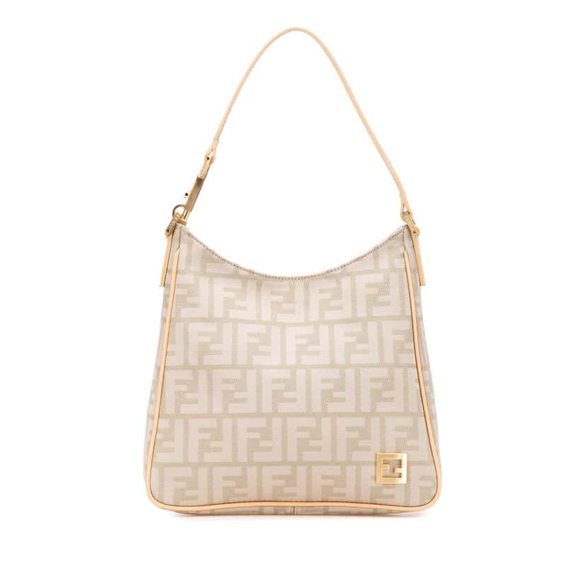 Fendi Zucca Canvas Shoulder Bag Brown Very good condition - Front View