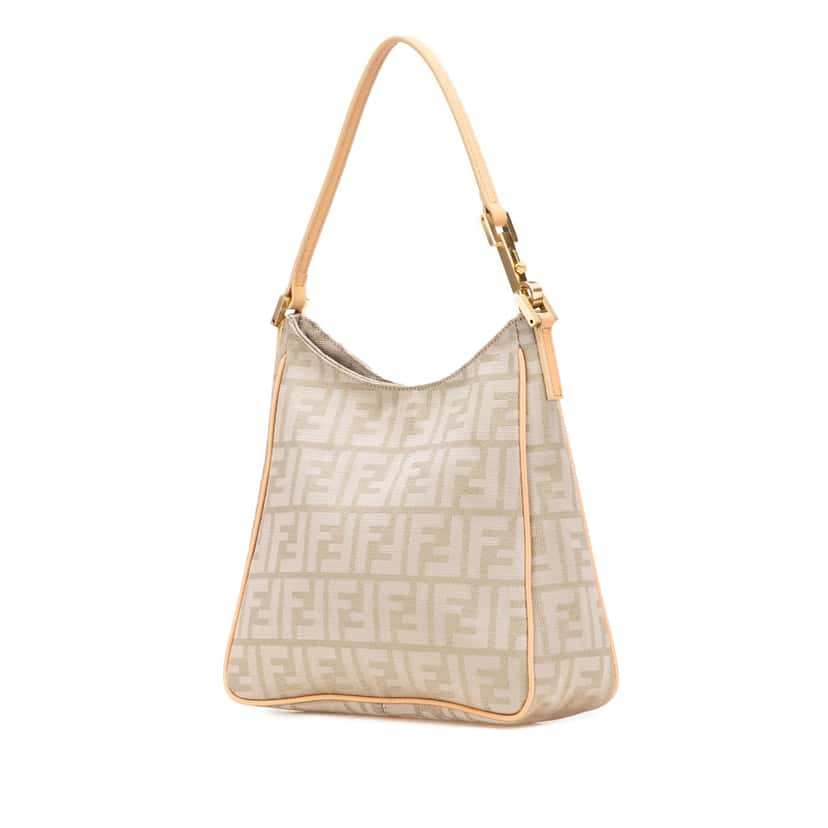 Fendi Zucca Canvas Shoulder Bag Brown Very good condition - Back View