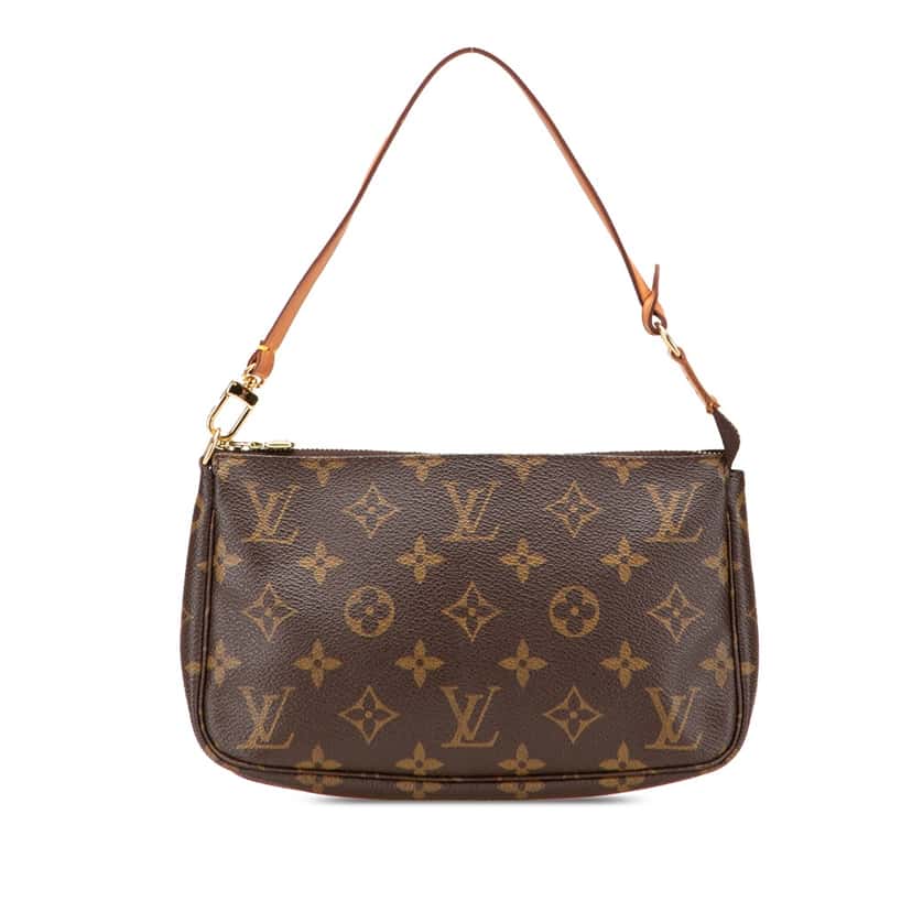 Louis Vuitton Monogram Pochette Accessoires Brown Canvas Good condition - Front View