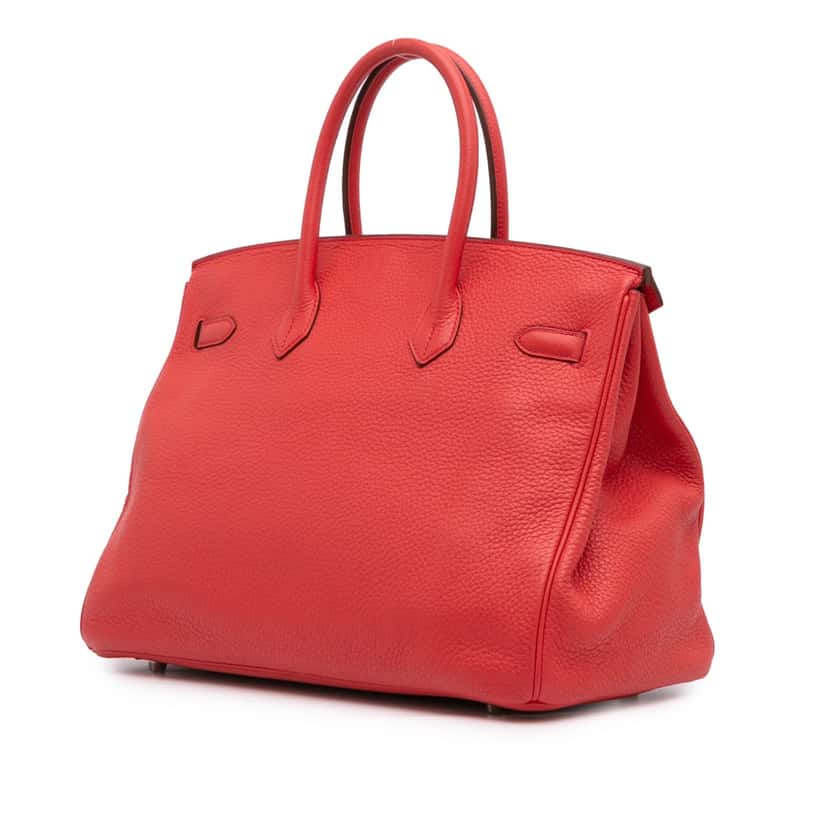 Hermès Togo Birkin Retourne 35 Red Leather Good condition - Back View