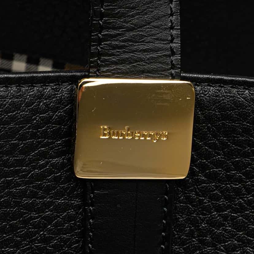 Burberry Leather Tote Black Leather Good condition - Box View