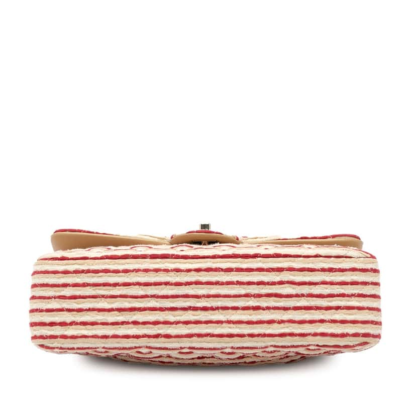 Chanel Medium Classic Jersey Coco Sailor Double Flap Red Good condition - Inside View