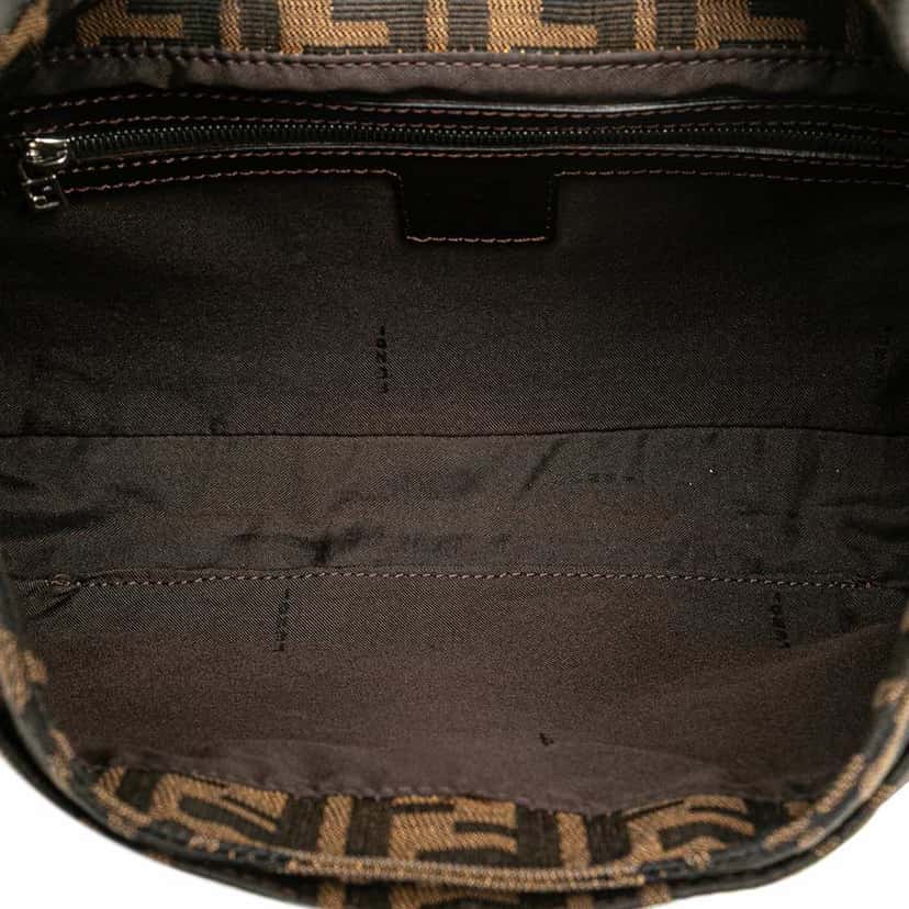 Fendi Zucca Canvas Shoulder Bag Brown Good condition - Model View