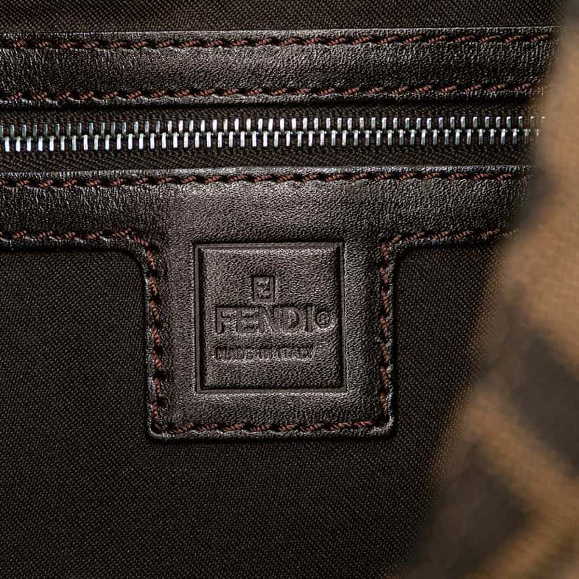 Fendi Zucca Canvas Shoulder Bag Brown Good condition - Box View