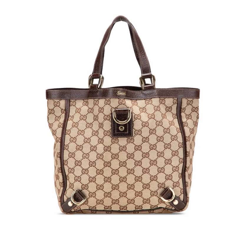 Gucci GG Canvas Abbey D Ring Tote Brown Good condition - Front View