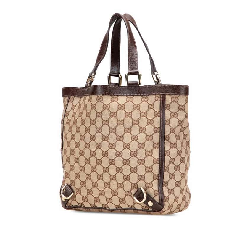 Gucci GG Canvas Abbey D Ring Tote Brown Good condition - Back View