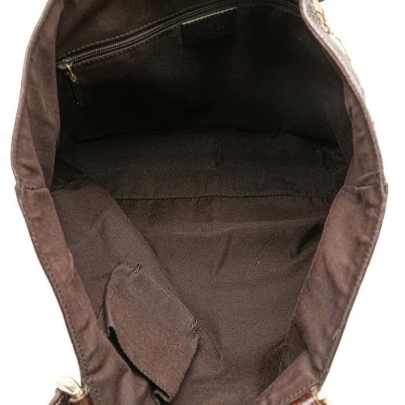 Gucci GG Canvas Abbey D Ring Tote Brown Good condition - Model View