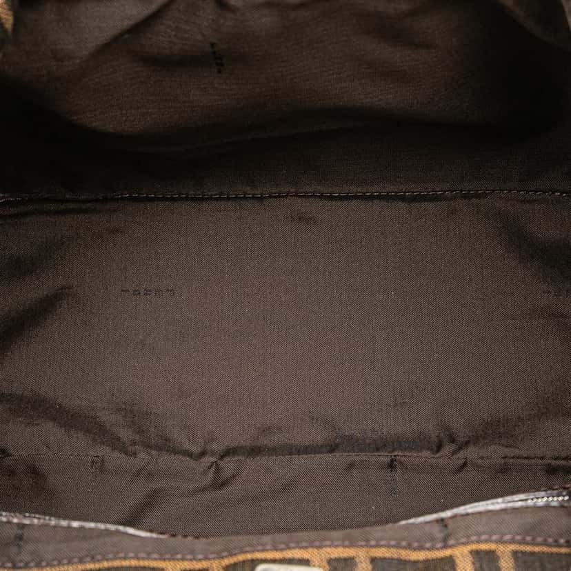 Fendi Small Zucca Canvas Twins Tote Brown Good condition - Model View