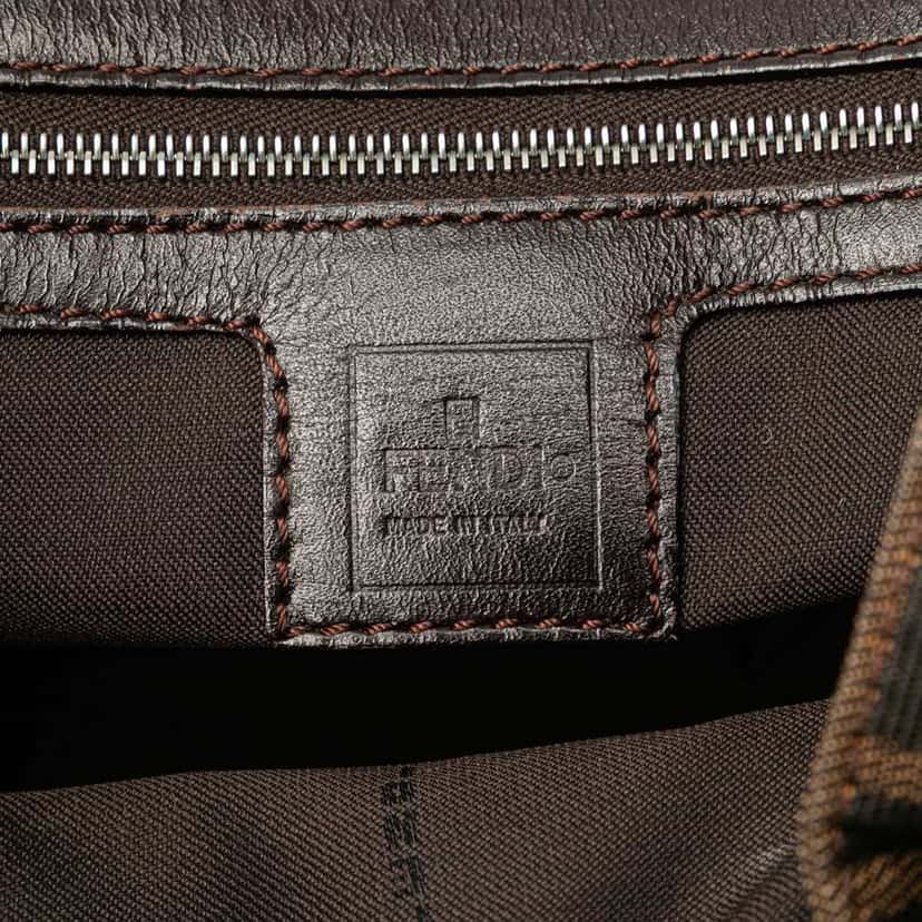 Fendi Small Zucca Canvas Twins Tote Brown Good condition - Box View