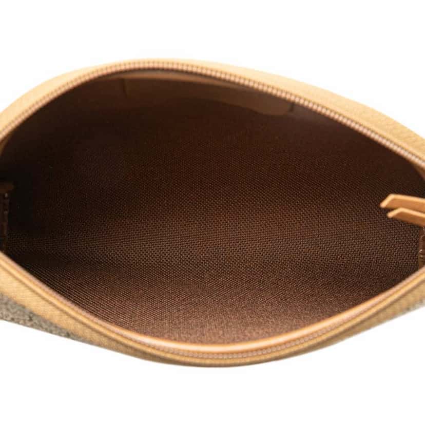 Dior Honeycomb Coated Canvas Chain Crossbody Brown Good condition - Model View