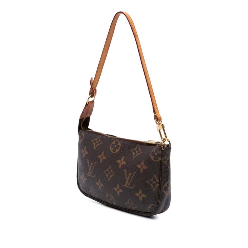 Louis Vuitton Monogram Mini Pochette Accessoires Brown Canvas Good condition - Back View